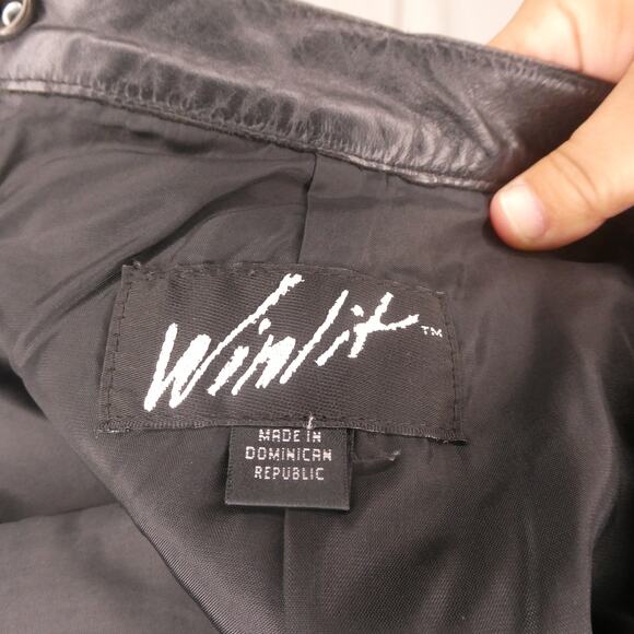 Winlit Woman‎ leather skirt size 9/10 black - Picture 7 of 9